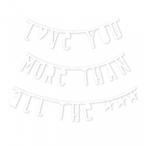 Črke obešanka - bele