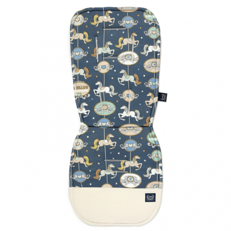 Podloga za voziček - organic jersey lunapark by night/ecru