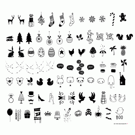 Lightbox symbol set - Celebrations